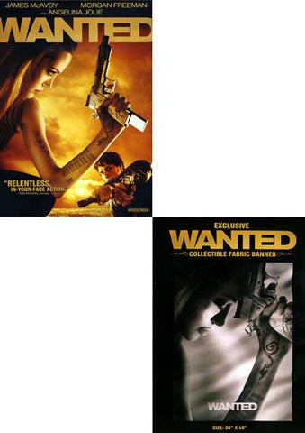 Wanted (Single-Disc Widescreen Edition) Include Collectible Fabric Banner DVD Movie 