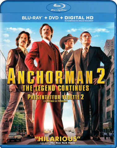 Anchorman 2: The Legend Continues (Bilingual) (Blu-ray + DVD + Digital HD) (Blu-ray) BLU-RAY Movie 