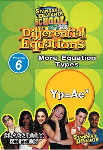 Standard Deviants school - Differential Equations Module 6 More Equation Types DVD Movie