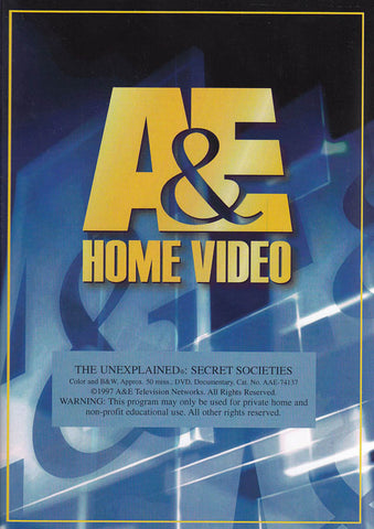 The Unexplained: Secret Societies - A&E Television DVD Movie