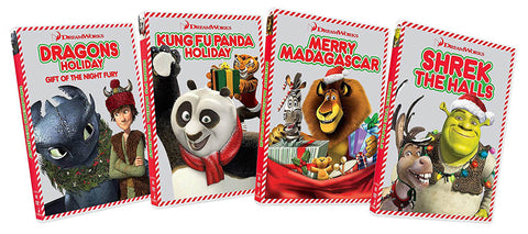 Dragons Holiday / Kung Fu Panda Holiday / Merry Madagascar / Shrek - The Hall (4-Pack) (Boxset) DVD Movie