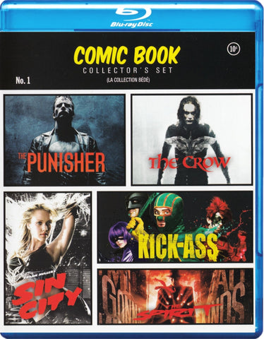 Comic Book Collectors Set (Punisher / Crow / Kick-Ass / Sin City / Spirit) (Bilingual) (Blu-ray) BLU-RAY Movie