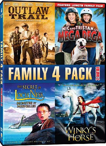 Family 4-Pack, Vol. 2 (Outlaw Trail/Nic & Tristan Go Mega Dega/Secret Of Loch Ness/Winky s Horse) DVD Movie