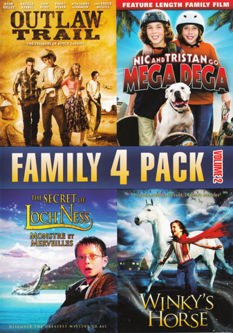 Family 4-Pack, Vol. 2 (Outlaw Trail/Nic & Tristan Go Mega Dega/Secret Of Loch Ness/Winky s Horse) DVD Movie
