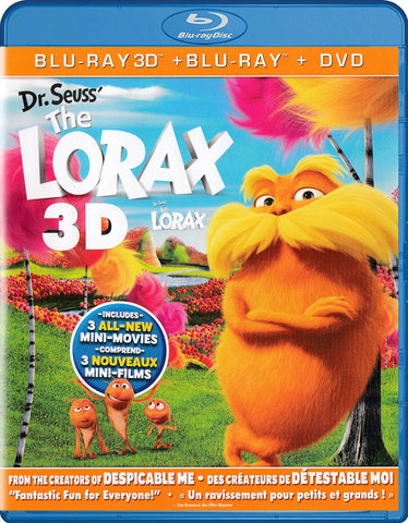 Dr. Seuss The Lorax 3D (3D Blu-ray + Blu-ray + DVD + Digital Copy) (Blu-ray) (Bilingual) Blu-Ray Movie