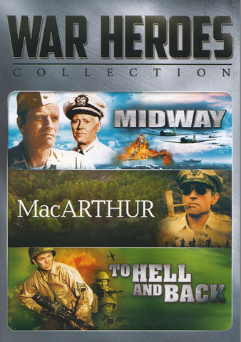 War Heroes Collection (Midway / MacArthur / To Hell and Back) DVD Movie