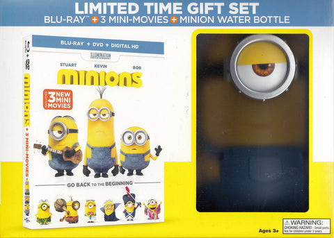Minions - 3 Mini Movies (Blu-ray + DVD + Digital HD + Water Bottle) (Blu-ray) (Boxset) Blu-Ray Movie