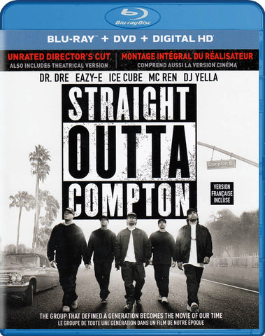 Straight Outta Compton (Blu-ray / DVD / Digital HD) (Bilingual) (Blu-ray) BLU-RAY Movie