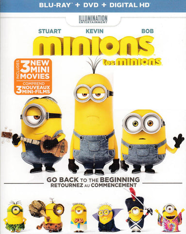 Minions + 3 Mini-Movies (Blu-ray + DVD + Digital HD) (Blu-ray) (Bilingual) BLU-RAY Movie