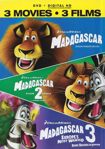 Madagascar Collection (Madagascar 1-3) (3-Movies) (Bilingual) DVD Movie
