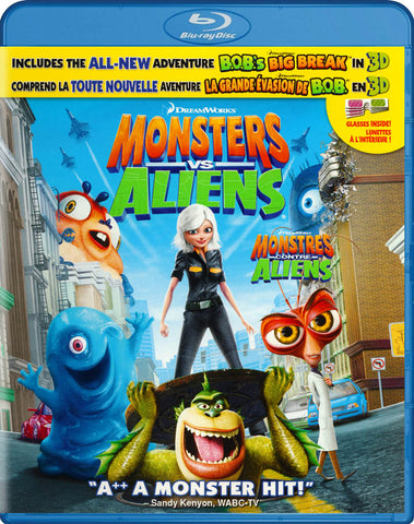 Monsters Vs. Aliens (Includes B.O.B.'s Big Break in 3D) (Blu-ray) (Bilingual) Blu-Ray Movie