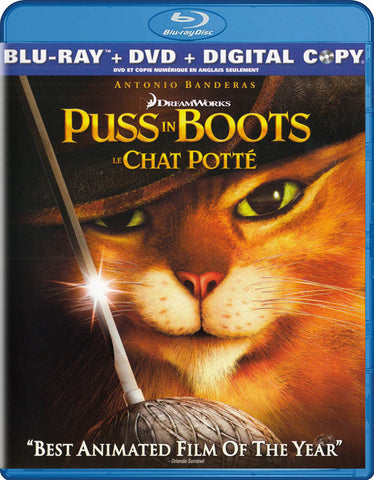 Puss In Boots (Blu-ray + DVD + Digital HD) (Blu-ray) (Bilingual) BLU-RAY Movie