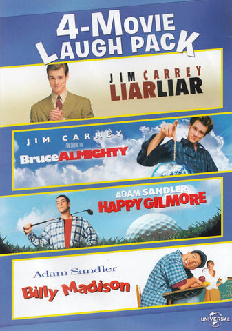 Liar Liar / Bruce Almighty / Happy Gilmore / Billy Madison [4-Movie Laugh Pack] DVD Movie