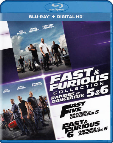 Fast & Furious Collection (Fast Five & Fast and Furious 6) (Blu-ray) (Bilingual) BLU-RAY Movie