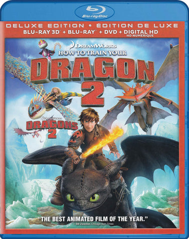 How to Train Your Dragon 2 (Deluxe Edition) (Blu-ray 3D + Blu-ray + DVD) (Blu-ray) (Bilingual) Blu-Ray Movie