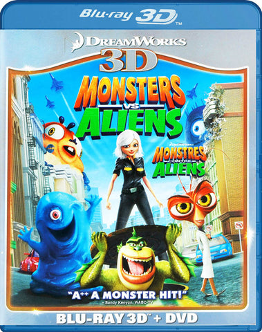 Monsters Vs. Aliens 3D (Blu-ray 3D + DVD) (Blu-ray) (Bilingual) BLU-RAY Movie
