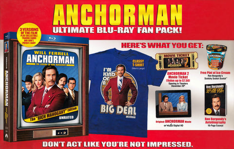 Anchorman - The Legend of Ron Burgundy (Ultimate Fan Pack) (Blu-ray) (Boxset) BLU-RAY Movie