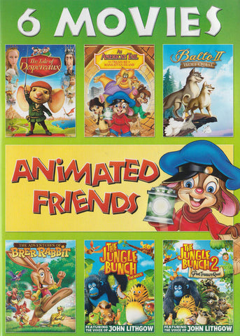 Animated Friends (Tale of Despereaux/Balto 2/Jungle Bunch/American Tail/Brer Rabbit/Jungle Bunch 2) DVD Movie