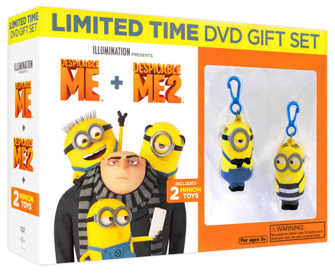 Despicable Me / Despicable Me 2 (2-Movies + 2-Minion Toys) (Boxset) DVD Movie