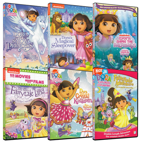 Dora: Fairytale Adventure/Dora Save Snow Princess ..... Magical Sleepover(6-Pack)(Boxset) DVD Movie