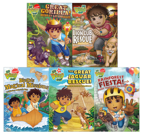 Go Diego Go: Great Gorilla ..... Great Jaguar Rescue / Rainforest Fiesta (5-Pack)(Boxset) DVD Movie