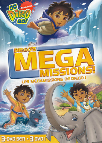 Go Diego Go: Diego s Mega Missions (3-DVD Set) (Boxset) (Bilingual) DVD Movie
