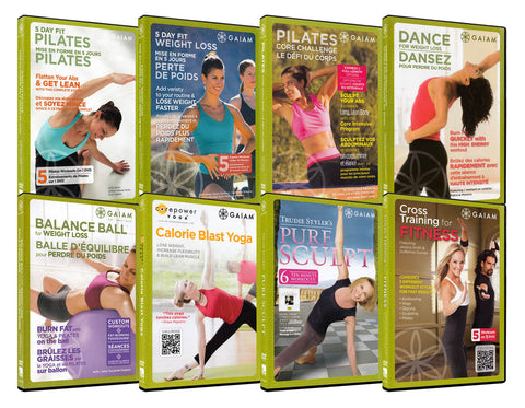 5 Day Fit Pilates & Weight Loss / Pure Sculpt ......... Cross Training For Fitness (Boxset) (8-Pack) DVD Movie