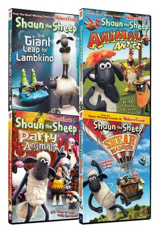 Shaun the Sheep: One Giant / Animal Antics / Party Animals / Shear Madness (4-Pack) (Boxset) DVD Movie