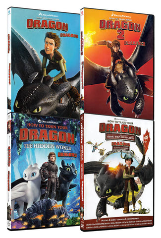 How To Train Your Dragon 1 & 2 / Hidden World / Short Film Collection (4-Pack) (Bilingual) (Boxset) DVD Movie