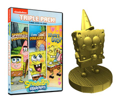 Spongebob Squarepants Triple Pack & Gnerd Gnome (Gold Chrome) (Boxset)