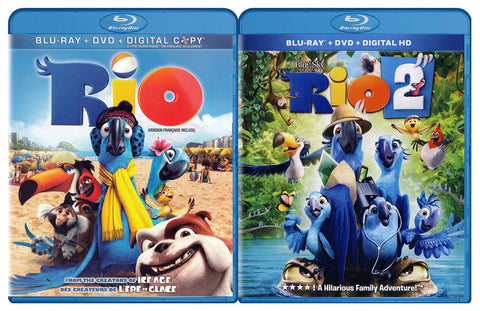 Rio / Rio 2 (Blu-ray + DVD) (Blu-ray) (2-Pack) Blu-Ray Movie