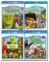 Shrek / Shrek 2 / The Third / Forever After (Blu-ray 3D + DVD) (Blu-ray) (Boxset)