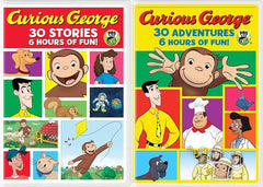 Curious George Double Feature: 30-Story Collection / 30-Adventure Collection (2 Pack)