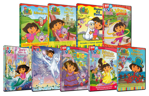 Dora the Explorer - Map Adventures / Fairytale Adventure ... (Bilingual)(9-Pack) DVD Movie