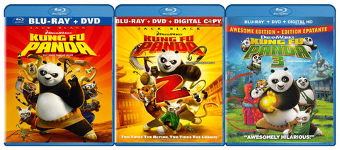 Kung Fu Panda 1-3 (Blu-ray + DVD) (Blu-ray) (3-Pack) Blu-Ray Movie