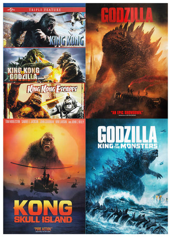 King Kong & Godzilla Movie Collection (DVD) (4-Pack) (Boxset) DVD Movie
