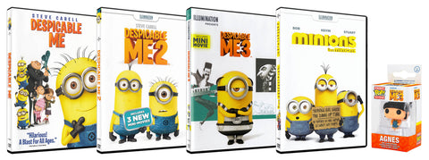 Despicable Me 1-3 / Minions (Includes Agnes Pop Keychain) (Boxset) (4-Pack) DVD Movie