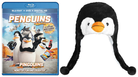 Penguins of Madagascar (with Penguins Plush Toques) (Blu-ray + DVD) (Blu-ray) (Bilingual) Blu-Ray Movie