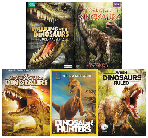 Walking with Dinosaurs/Predator Dinosaurs/Dinosaurs Hunter ... When Dinosaurs Ruled (5-Pack)(Boxset) DVD Movie