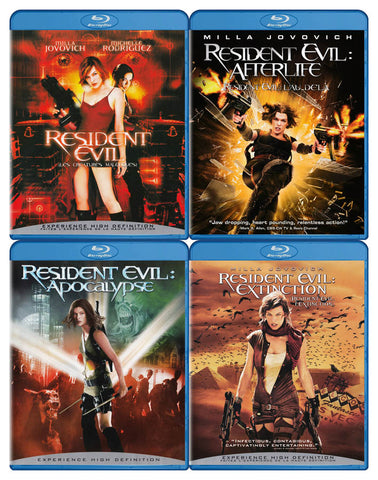 Resident Evil / Resident Evil: Afterlife / Apocalypse / Extinction (Blu-ray) (4-Pack) (Boxset) BLU-RAY Movie
