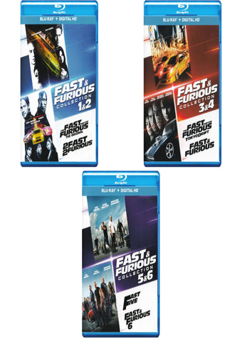 Coffret Fast & Furious 1-6 (3 films) (Blu-ray) Film Blu-ray