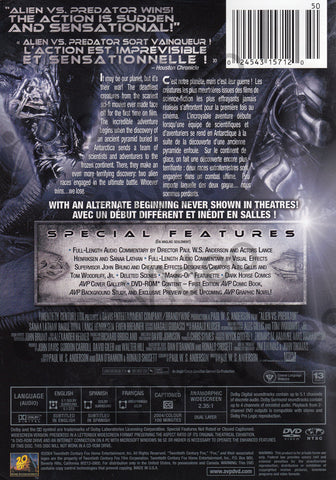 AVP - Alien Vs. Predator (Widescreen Edition + Lenticular Cover) (Bilingual) DVD Movie 