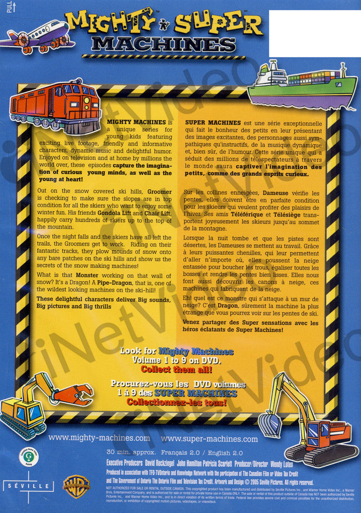Mighty Machines - At the Ski Hill (Bilingual) on DVD Movie