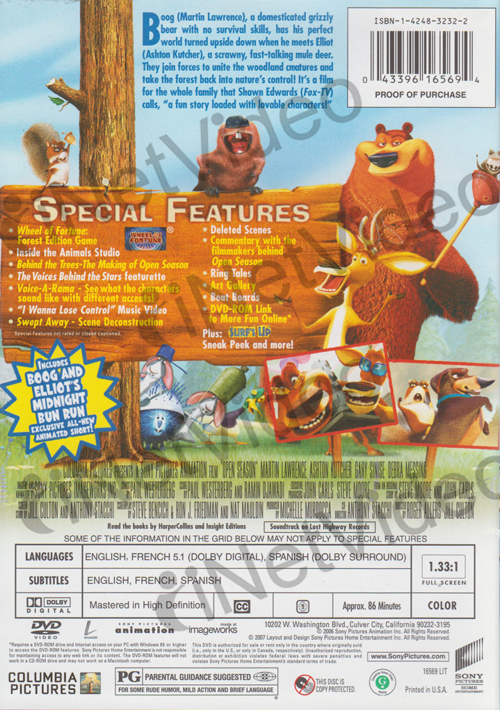 Open Season (Full Screen Special Edition) on DVD Movie