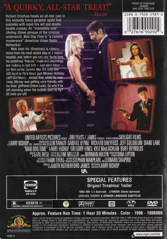 Film de DVD de Mad Dog Time (MGM)