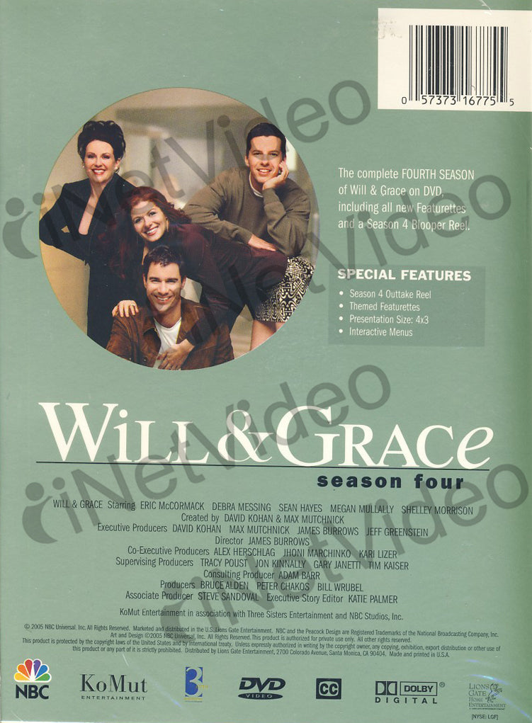 Will and Grace - Season Four (4) (Boxset) on DVD Movie
