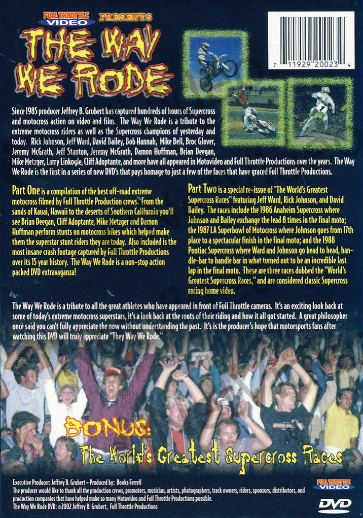 The Way We Rode on DVD Movie