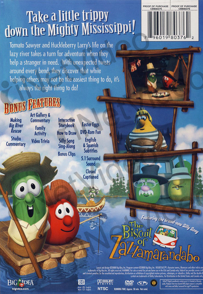 VeggieTales - Tomato Sawyer and Huckleberry Larry's Big River Rescue on DVD  Movie