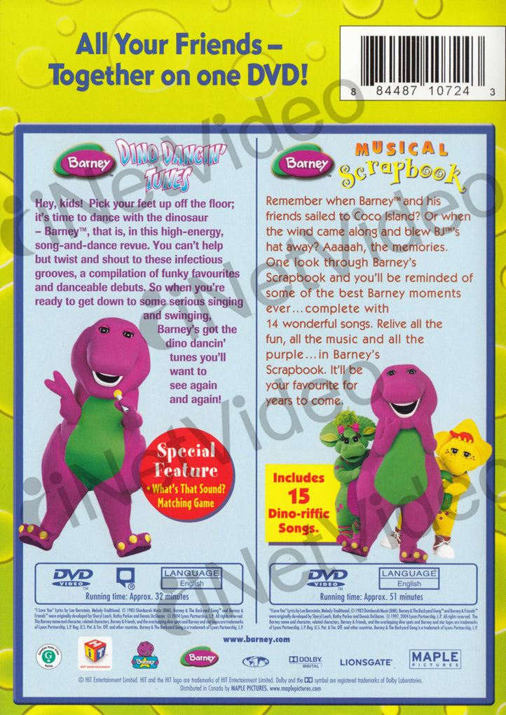 Barney (Dino DancinTunes /Musical Scrapbook) (Double Feature) (MAPLE ...