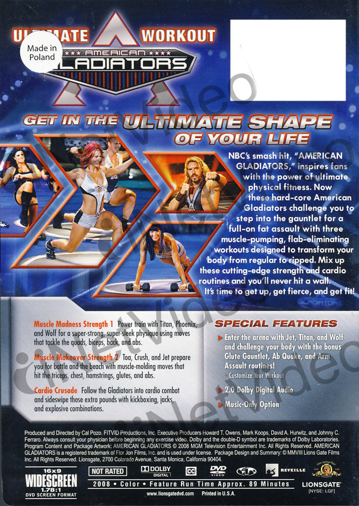 Ultimate Workout - American Gladiators on DVD Movie
